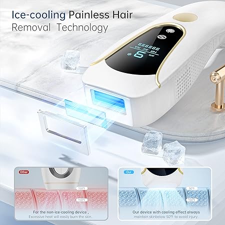 SilkGlow™ - IPL Hair Removal Device with Ice Cooling Technology